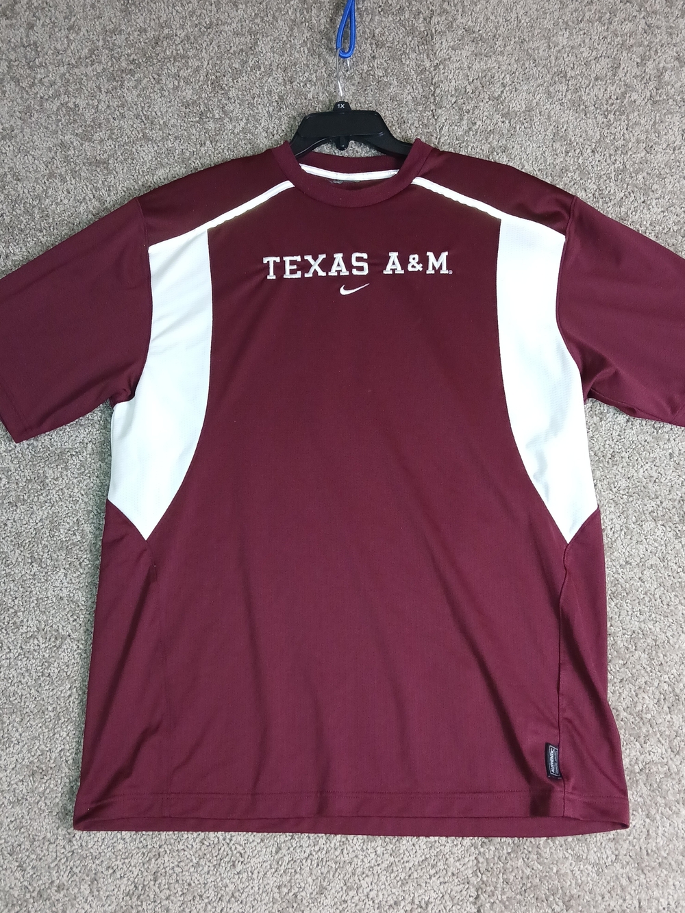 Nike Texas A&M Men's Maroon Short-Sleeve Athletic Shirt Dri Fit - 2XL